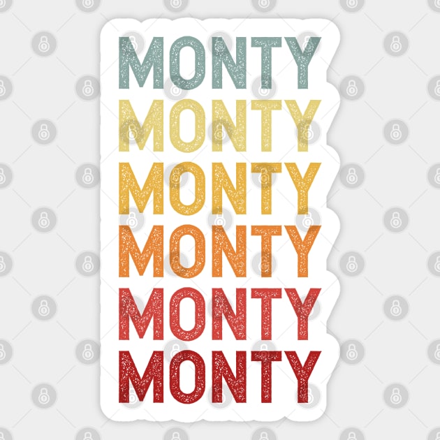 Monty Vintage Name Gift Sticker by CoolDesignsDz